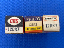 Load image into Gallery viewer, 3 US-Made 12BR7 Vacuum Tubes Valves NOS NIB Lot Of Three
