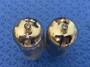 Matched Pair RCA Hazy Top 6CG7 6FQ7 Vacuum Tubes Valves With Shields NOS-Testing