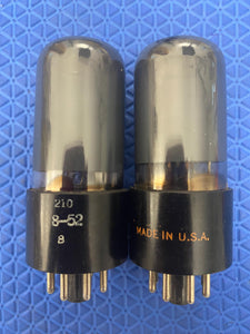 Matched Pair Hytron 6V6 6V6GT Vacuum Tubes Valves Gray Side And Top Glass NOS-Testing