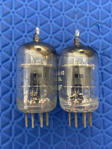 Matched Pair Raytheon 6AK5 JRP-6AK5 6096 6J1 6J2 Milspec Black Plate Vacuum Tubes Valves