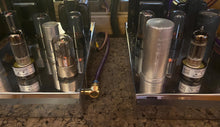 Load image into Gallery viewer, Matched Pair General Electric GE Black Plate 6CG7 6FQ7 Vacuum Tubes With Shields
