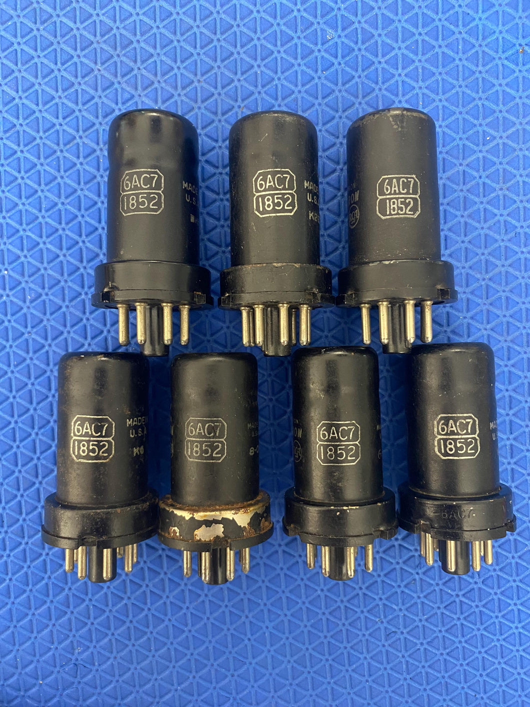 7 RCA 1852 6AC7 Vacuum Tubes Valves Industrial Grade Lot Of Seven