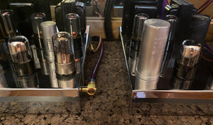 Matched Pair Sylvania 6SN7 / 6SN7GTA Vacuum Tubes Valves Chrome Dome Top Three-Hole T Plates Bad Boy-Style