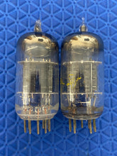 Load image into Gallery viewer, Matched Pair Sylvania Black Plate 12AU7 ECC82 Vacuum Tubes Valves 14MM Narrow Plate Early Production
