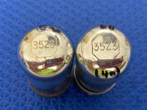 2 Sylvania 35Z3 Vacuum Tubes Valves Rectifiers Lot Of Two