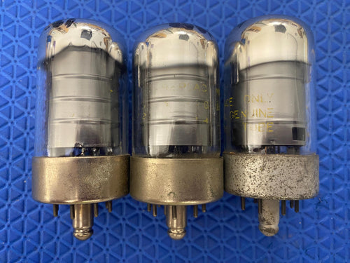 Matched Trio Sylvania 7A7 Vacuum Tubes Valves Lot Of Three