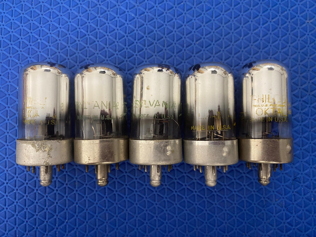 5 US-Made 14B6 Vacuum Tubes Valves Lot Of Five