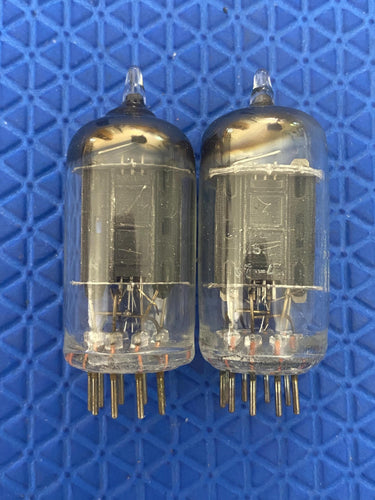 Matched Pair RCA 12AX7 / ECC82 Vacuum Tubes Valves 17MM Slant-Getter Black Plate