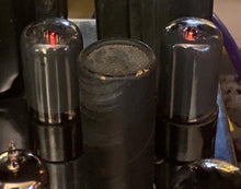 Load image into Gallery viewer, Matched Pair Sylvania 6V6 6V6GT JAN-CHS-6V6GT VT107A 6P6 6P6P Vacuum Tubes Valves Silver and Gray Milspec
