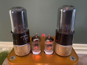Matched Pair RCA 6K6 6K6GT Vacuum Tubes Valves Gray Glass