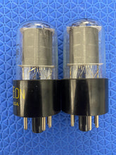 Load image into Gallery viewer, Matched Pair Raytheon 6K6 6K6GT Vacuum Tubes Valves Black Plates Clear Bottle
