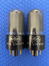 Load image into Gallery viewer, Matched Pair RCA-Victor 6K6 6K6GT Vacuum Tubes Valves
