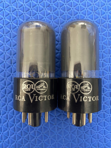 Matched Pair RCA-Victor 6K6 6K6GT Vacuum Tubes Valves