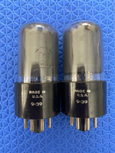 Load image into Gallery viewer, Matched Pair RCA-Victor 6K6 6K6GT Vacuum Tubes Valves
