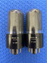 Load image into Gallery viewer, Matched Pair RCA-Victor 6K6 6K6GT Vacuum Tubes
