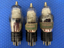 Load image into Gallery viewer, 3 Super Silvertone 6K7 6K7G Vacuum Tubes Valves Lot Of Three
