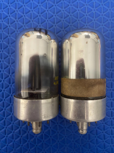 Matched Pair Sylvania 7F7 T-Plate Vacuum Tubes Valves