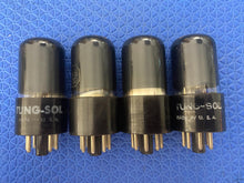 Load image into Gallery viewer, 4 Tung-Sol 6K6 6K6GT Vacuum Tubes Valves Black Glass Lot Of Four NOS-Testing

