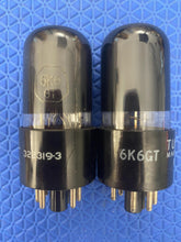 Load image into Gallery viewer, Matched Pair Tung-Sol 6K6 6K6GT Vacuum Tubes Valves Black Glass NOS-Testing
