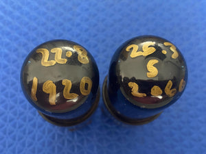 Matched Pair Tung-Sol 6K6 6K6GT Vacuum Tubes Valves Black Glass NOS-Testing