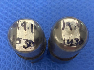 Matched Pair RCA 6K6 6K6GT Vacuum Tubes Valves Gray Bottle