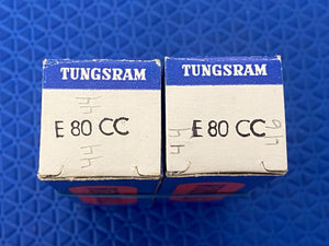 Matched Pair Tungsram E80CC / 6085 Vacuum Tubes Valves NOS NIB