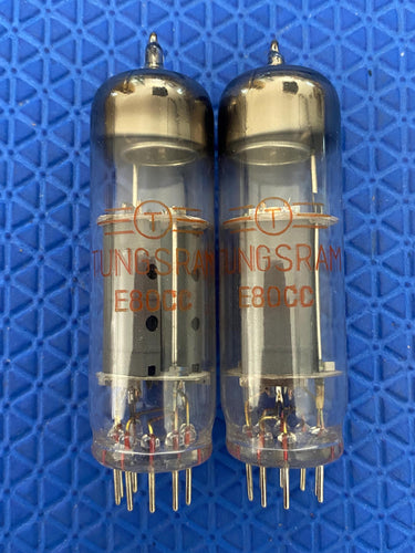 Matched Pair Tungsram E80CC / 6085 Vacuum Tubes Valves NOS NIB