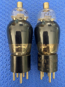 Matched Pair Ken-Rad Number / Type 38 #38 Vacuum Tubes Valves NOS-Testing