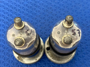 Matched Pair Ken-Rad 2C22 JANCKR2C22 7193 Vacuum Tubes Valves Milspec Black Plate NOS NIB