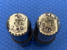Load image into Gallery viewer, Matched Pair Raytheon 6V6 6V6GT Vacuum Tubes Valves Black Glass Copper Support Rods
