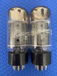 Matched Pair General Electric GE Fat Boy EL34 6CA7 Vacuum Tubes Valves NOS NIB