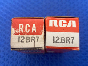 2 RCA 12BR7 Vacuum Tubes Valves NOS NIB Lot Of Two