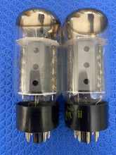 Load image into Gallery viewer, Matched Pair Sylvania EL34 6CA7 Fat Boy Output Tubes Valves NOS-Testing
