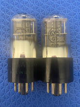 Load image into Gallery viewer, Matched Pair Sylvania 6X5 6X5GT Black Plate Vacuum Tubes Valves Rectifiers
