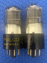 Load image into Gallery viewer, Matched Pair Sylvania 6X5 6X5GT Black Plate Vacuum Tubes Valves Rectifiers
