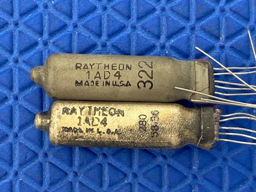 2 Raytheon 1AD4 Vacuum Tubes Tubes Unused Lot Of Two