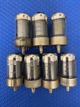Load image into Gallery viewer, Matched Septet Sylvania 7A7 Vacuum Tubes Valves Lot Of Seven
