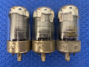 Matched Trio Sylvania 7A7 Vacuum Tubes Valves Lot Of Three