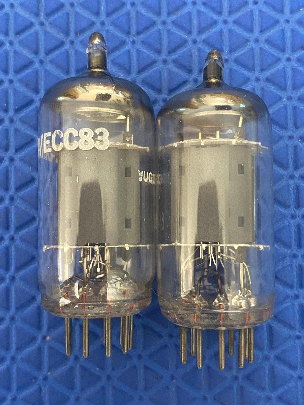Matched Pair EI Smooth Plate 12AX7 ECC83 Vacuum Tubes Valves NOS-Testing