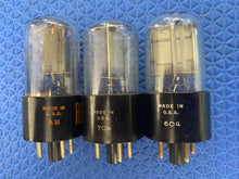 Load image into Gallery viewer, 3 RCA 6X5 6X5GT Vacuum Tubes Valves Rectifiers Lot Of Three
