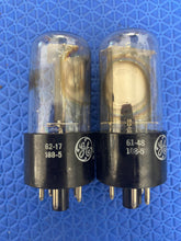 Load image into Gallery viewer, 2 General Electric GE 6AX4 6AX4GT Vacuum Tubes Rectifiers Lot Of Two
