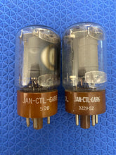 Load image into Gallery viewer, Matched Pair Tung-Sol 6AR6 JAN-CTL-6AR6 6098 Milspec Industrial Vacuum Tubes Valves NOS-Testing
