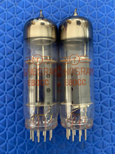 Matched Pair Tungsram E80CC / 6085 Vacuum Tubes Valves NOS NIB