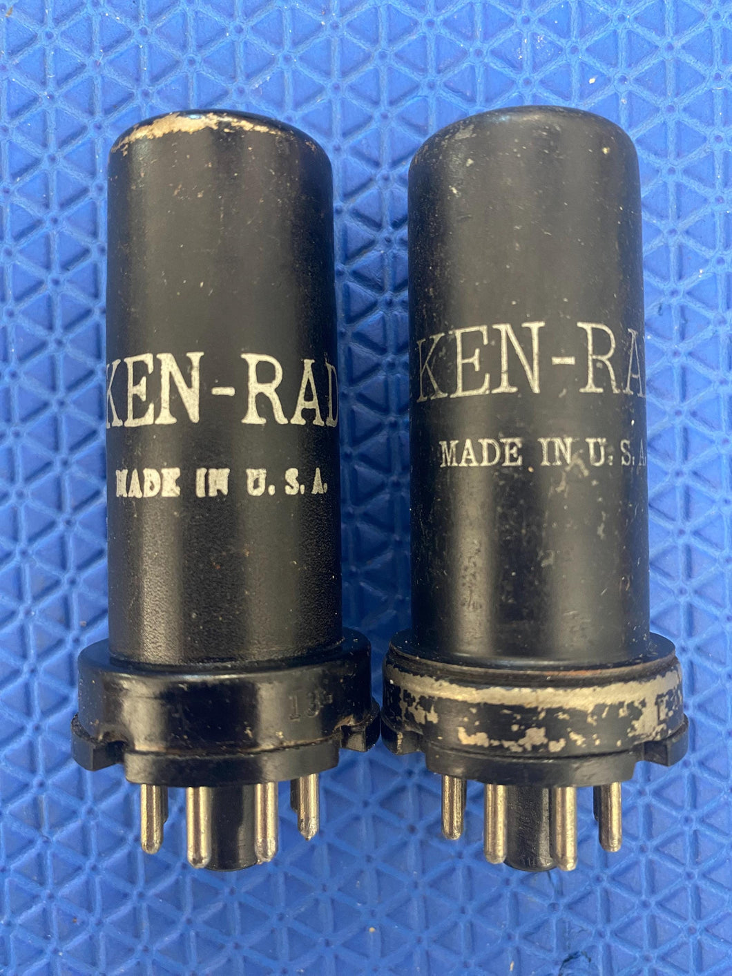 Matched Pair Ken-Rad 6N7 Vacuum Tubes Valves NOS-Testing