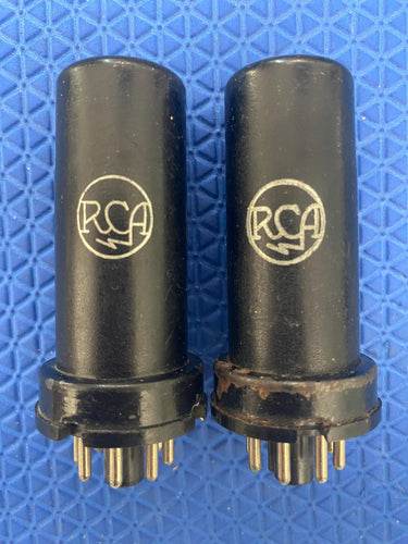 Matched Pair RCA 6N7 Vacuum Tubes Valves