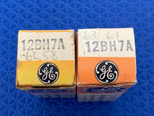 Load image into Gallery viewer, Matched Pair General Electric GE 12BH7 12BH7A Vacuum Tubes Valves 12AU7 Substitute For Tube Rolling NOS NIB
