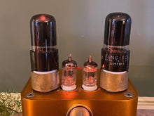 Load image into Gallery viewer, Matched Pair Tung-Sol 6K6 6K6GT Vacuum Tubes Valves Black Glass NOS-Testing
