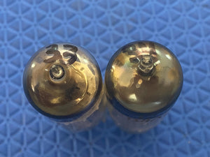 Matched Pair General Electric GE 12B4 12B4A Vacuum Tubes Valves
