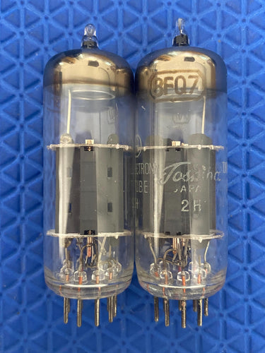 Matched Pair Toshiba 8FQ7 8CG7 6FQ7 6CG7 Vacuum Tubes Valves Copper Support Rods
