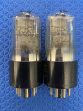 Load image into Gallery viewer, Pair Sylvania 6X5 6X5GT Black Plate Vacuum Tubes Valves Rectifiers
